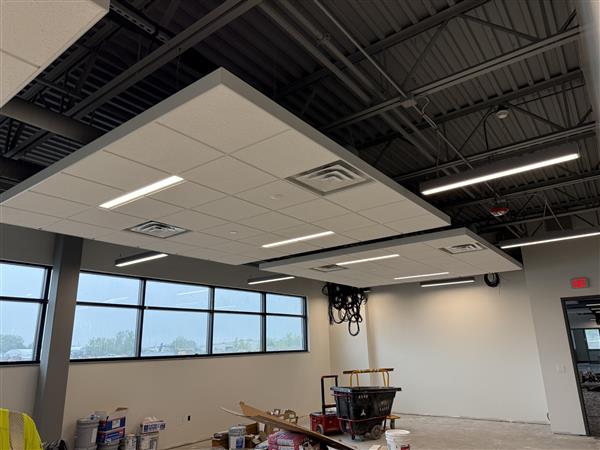 Ceiling in the tech area